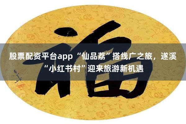 股票配资平台app “仙品荔”搭线广之旅，遂溪“小红书村”迎来旅游新机遇