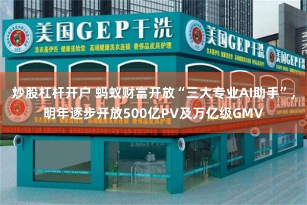 炒股杠杆开户 蚂蚁财富开放“三大专业AI助手”，明年逐步开放500亿PV及万亿级GMV